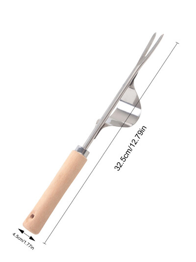 L-kujuline käsipragu umbrohutõrje juureeemaldustööriist välistingimustes kasutamiseks mõeldud kaasaskantav umbrohutõmbaja, käsitsetav roostevabast terasest aiatööriist