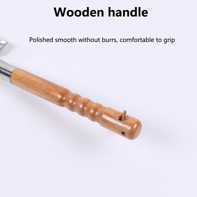 1 tk Roostevabast terasest aialabidas puidust käepidemega Multifunktsionaalne kultiveerimissiirdamise labidas Kaasaskantavad majapidamistööriistad