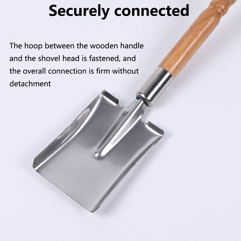1 tk Roostevabast terasest aialabidas puidust käepidemega Multifunktsionaalne kultiveerimissiirdamise labidas Kaasaskantavad majapidamistööriistad