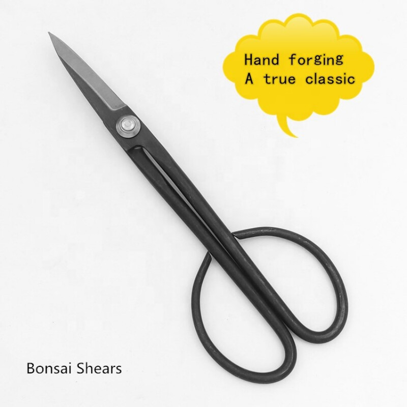 1kom Alat za bonsai za početnike, škare s dugom drškom, ručno kovane vrtlarske škare s dugom drškom za grane i pupoljke od 20 cm