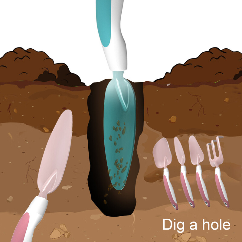 4 tk/komplekt Labida reha istutustööriistade kombinatsioon Kodu aiandus Käsitööriistad Liivakasti mänguasjad Mini kaevamisülikond lastele Täiskasvanud
