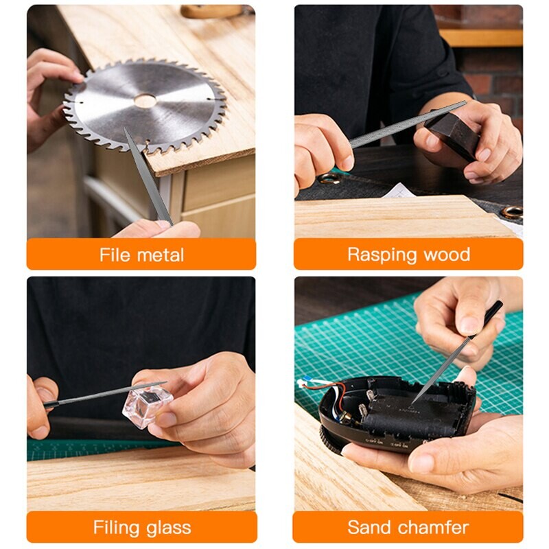 Metalo adatų rinkinys Medienos šlifavimo metalo poliravimo rankinės dildės Įrankiai Plieno adatų dildymas metaliniam stiklui akmens medžio drožybai