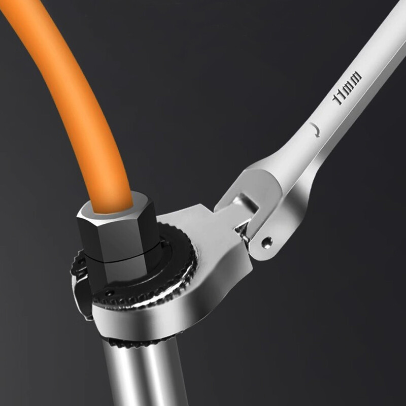 Kombinacija metričkog ključa sa fleksibilnom i fleksibilnom glavom 8-22 mm, metričkog ključa sa 72 zuba, čegrtaljke za cijevi od krom-vanadij čelika