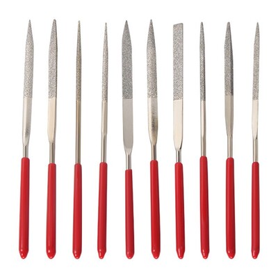 Σετ λίμας βελόνας διαμαντιού 10 τμχ για κοσμήματα μεταλλικό ξύλο κεραμικό γυαλί πέτρα χειροτεχνίας ακονίσματος Εργαλείο σκαλίσματος χειρός εργασίας