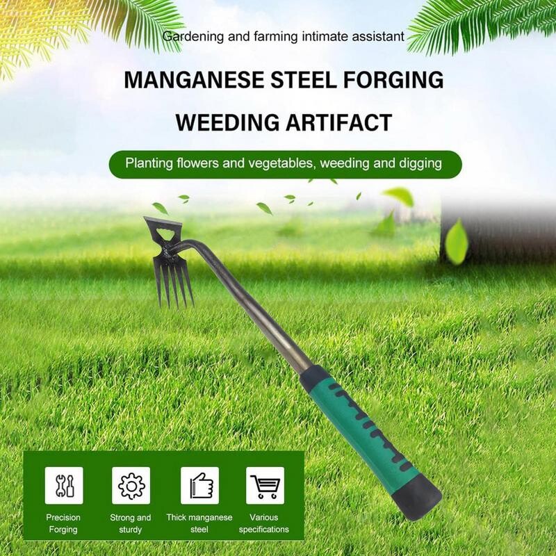 2-ühes käsitsi umbrohu eemaldamise tööriist muru juurdumine lahtine aia-aiandus tõmmits eemaldamine umbrohutõrje tööriist käsikühveldada muld