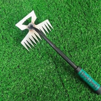 2In1 Manual Weed Remover Tool Garden Weeding Grass Rooting Rake Loosen Soil Harrow Agriculture Puller Shovel Yard Leaves Collect