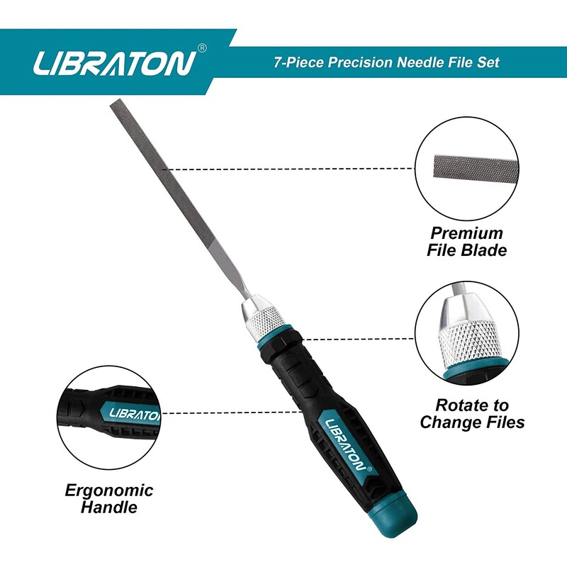 Libraton 6 buc Set pile cu ac Pile mici interschimbabile Pile mini Pile din lemn Set Pile metalice Pile din otel cu maner