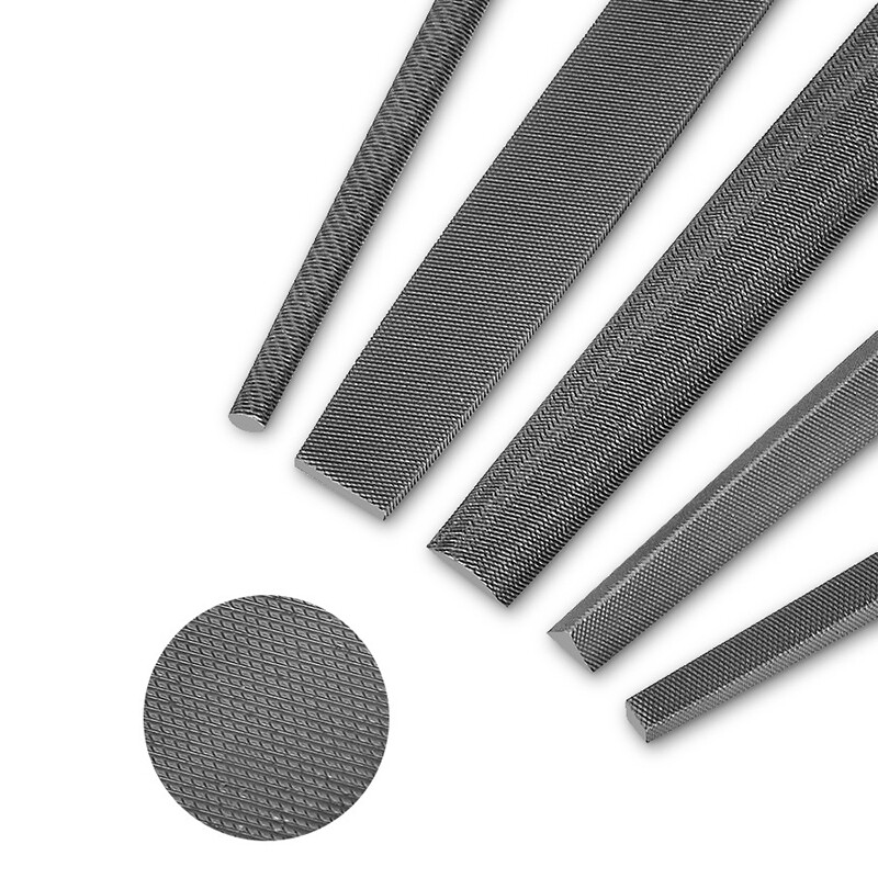 T12 daug anglies turinčio plieno metalinių dildelių rinkinys, skirtas metalo apdirbimui, medžio apdirbimui, plieniniam raišteliui, plokščias trikampis, apvalus kvadratas, pusiau apvalus 6 colių, 8 colių