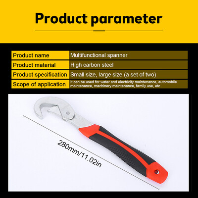 9-32 mm universaalne mutrivõti tööriist Reguleeritav universaalne mitmefunktsiooniline kaasaskantav pöördemomendi põrkega õlifiltri avamisvõti käsitööriistad