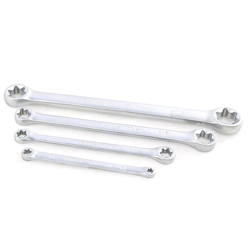 Kastmutrivõtme komplekt E kuuskantvõtme topeltots E Cr-Mo Pentalobe mutrivõtmekomplekt E-Torx topeltkarbiga põrkvõti Auto garaažitööriistad