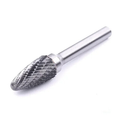 1p 1/4" 6mm vars 12mm läbimõõduga volframkarbiidist pöörlev viil Topeltlõigatud pöörlev puur 8mm-32mm tera pikkus Dremeli pöörlev tööriist
