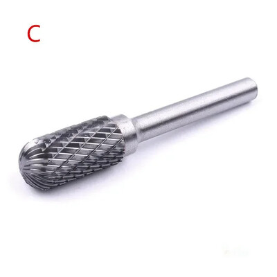 1p 1/4" 6mm vars 12mm läbimõõduga volframkarbiidist pöörlev viil Topeltlõigatud pöörlev puur 8mm-32mm tera pikkus Dremeli pöörlev tööriist