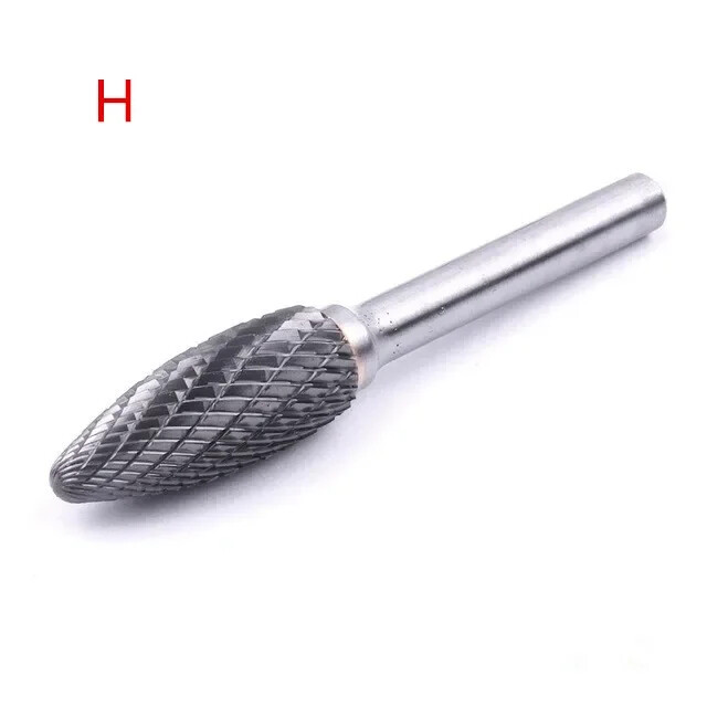 1p 1/4" 6mm vars 12mm läbimõõduga volframkarbiidist pöörlev viil Topeltlõigatud pöörlev puur 8mm-32mm tera pikkus Dremeli pöörlev tööriist