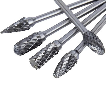 10pc 100mm Long Single/Double Cut Tungsten Solid Carbide Rotary Burrs Set 3*6mm τρυπάνι για περιστροφικά εργαλεία