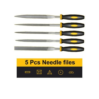 5τμχ /1σετ 140/160mm Mini Metal Rasp Needle Files Σετ ξυλογλυπτικά εργαλεία για λιμάρισμα βελόνας από χάλυβα Rasp Ξυλουργική λίμα χειρός