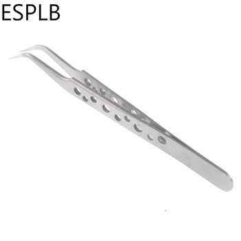 Εργαλεία χειρός επισκευής τηλεφώνου ESPLB Anti-Static Precision Curved Straight Tip Electronics Βιομηχανική λαβίδα Ασημί/Μαύρο τηλέφωνο