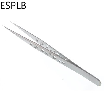 Εργαλεία χειρός επισκευής τηλεφώνου ESPLB Anti-Static Precision Curved Straight Tip Electronics Βιομηχανική λαβίδα Ασημί/Μαύρο τηλέφωνο