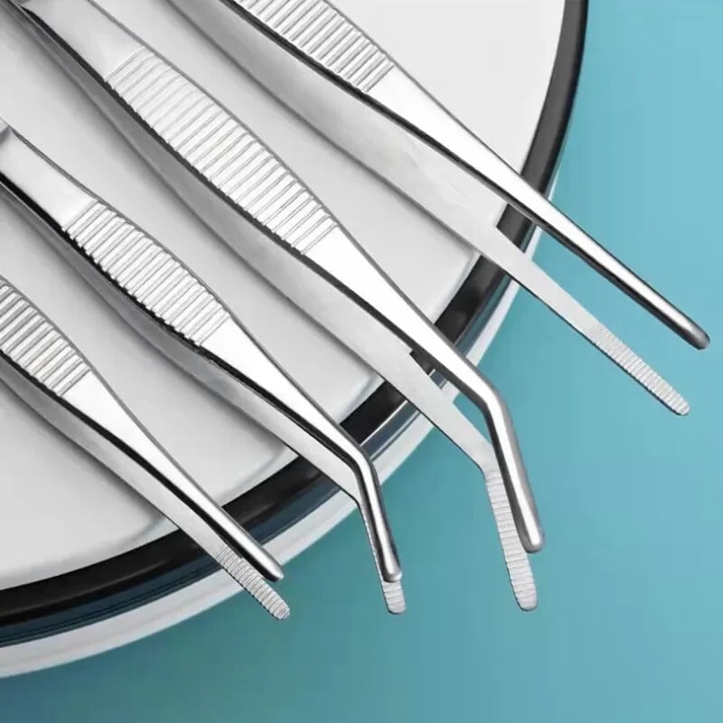 Roostevabast terasest mitmeotstarbelised küünarnukist pintsetid Akvaariumi klamber Pikad tangid Meditsiinilised pintsetid Tangid Lemmiklooma toitmise tööriistad Libisemiskindlad