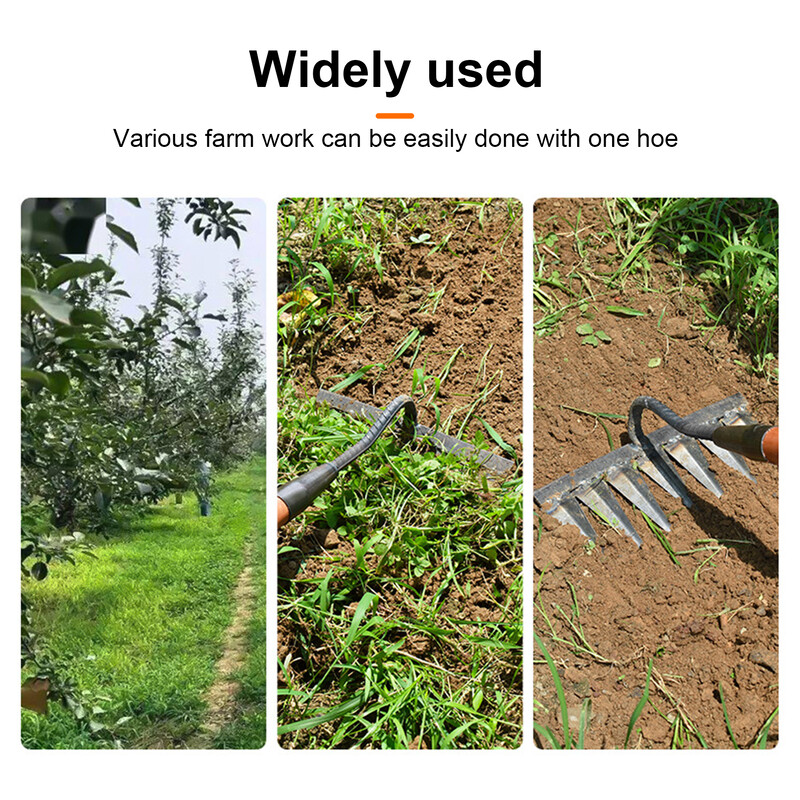 Süsinikterasest Aia käsirehapiid Reha eemaldamine umbrohutõrje Põrandaala Reha Kivikruus Juure Aiatööriistad 4/5/6/7 piid