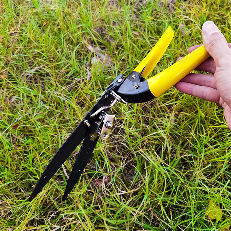 Forgatható kerti ollók faágak zöld gyep Virágos cserepes olló Kertészeti ollók Fűnyírás metszőszerszámok