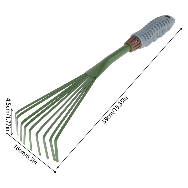 Greblă de grădină Greblă de iarbă Greblă de mână Mătură pentru frunze cu mâner confortabil Greblă de curățare Grebla pentru excremente de animale de companie Instrumente de grădinărit