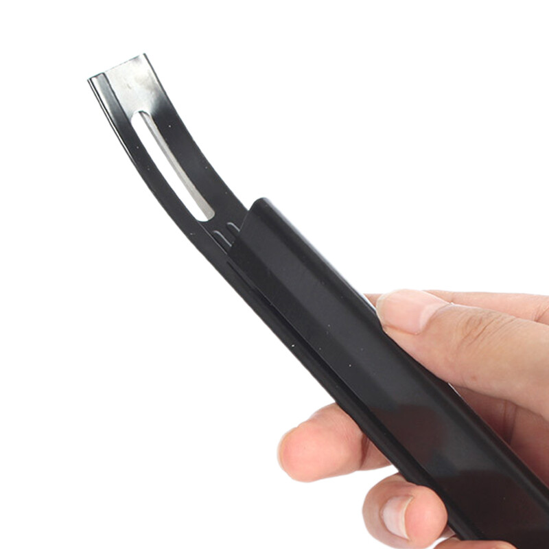 Must/hõbedane nahast suusatamisnuga tööriist 3 tk teraga Terasest kaarekujulised õhendamisnoad DIY käsitsi valmistatud nahast trimmimise tööriistad