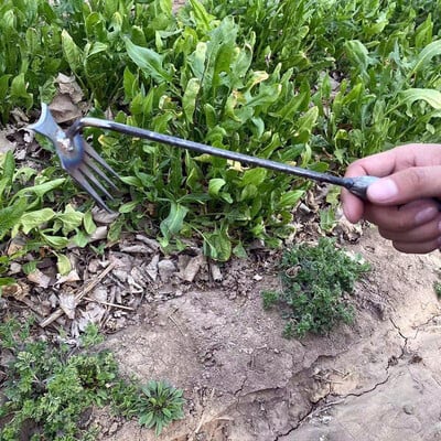 Χάλυβας μαγγανίου Garden Weeders Grass Rooting Loose Soil Hand Weeding Removal Puller Gardening Tools Multifunctional Weeder