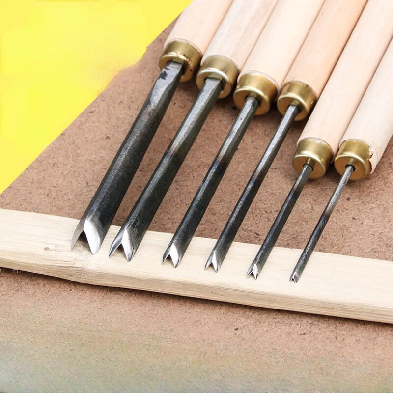 1 tk UUS 0,1-0,8 cm V tüüp Avatud kolmnurk peitel Puidutöötlemispeitlid Käsitsi puidunikerdusnoad tooriku tööriistade nikerdamiseks