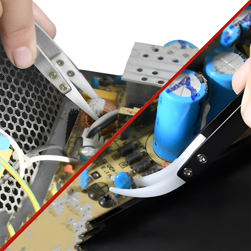 Keraamilised pintsetid kuumakindlad mittejuhtivad roostevabast terasest korpused multifunktsionaalsed käsitööriistade komplektid tööstuslikud pintsetid