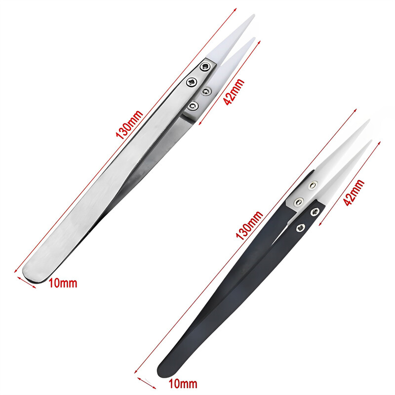 Keraamilised pintsetid kuumakindlad mittejuhtivad roostevabast terasest korpused multifunktsionaalsed käsitööriistade komplektid tööstuslikud pintsetid