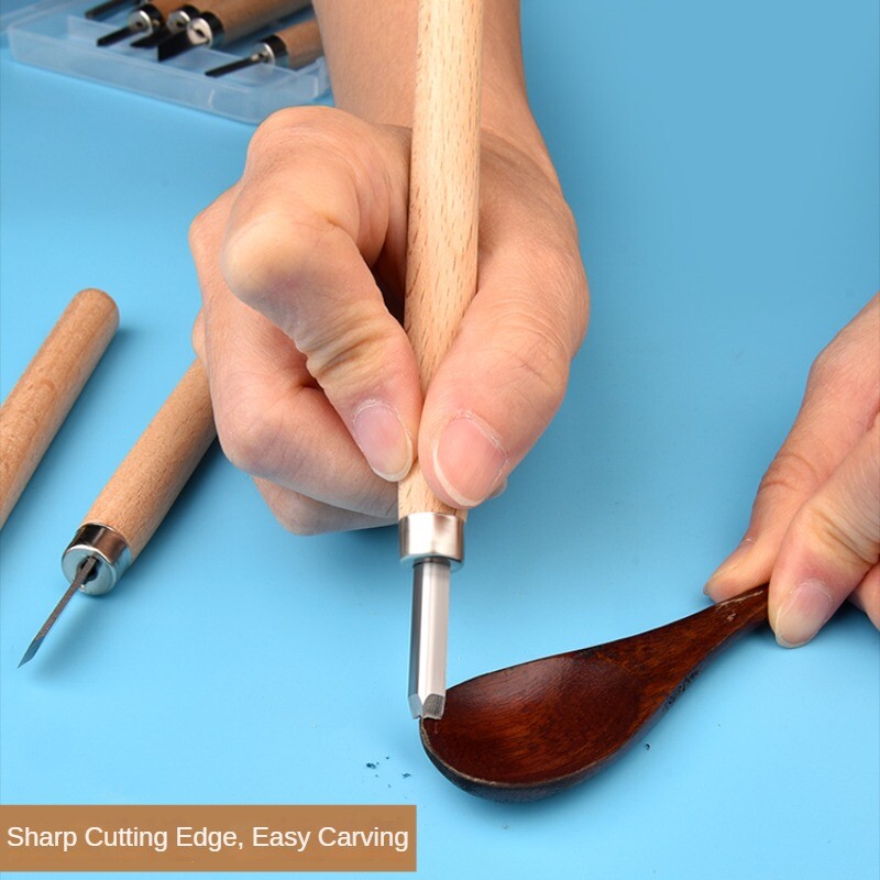 3-12 tk Puidu nikerdamiseks peitli nugade käsitööriistade komplekt põhilisteks üksikasjalikeks nikerdustöödeks puidutöötlejate jaoks.