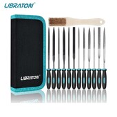 Libraton mažų dildelių rinkinys, adatinės deimantinės dildės, 13 vnt., 6 vnt. Jewlers dildės ir 6 plieninės dildės, skirtos tiksliam metalinių dildžių apdorojimui, medinėms dildėms