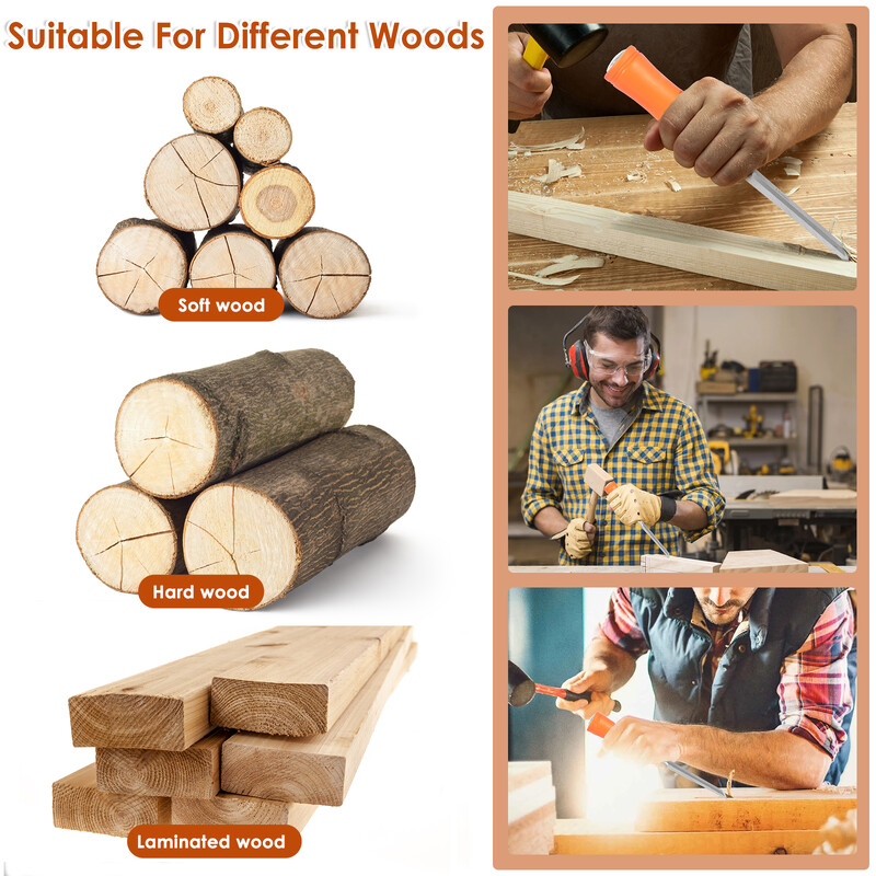 4 tk puidu nikerdamiseks peitlikomplekt süsinikterasest puidutöötlemistööriist 6/12/18/24 mm puusepatööd lamedad peitlid nikerdusnuga puusepa käsitööriist