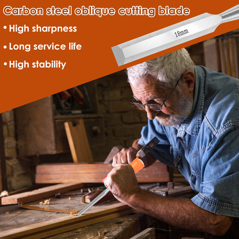 4 tk puidu nikerdamiseks peitlikomplekt süsinikterasest puidutöötlemistööriist 6/12/18/24 mm puusepatööd lamedad peitlid nikerdusnuga puusepa käsitööriist