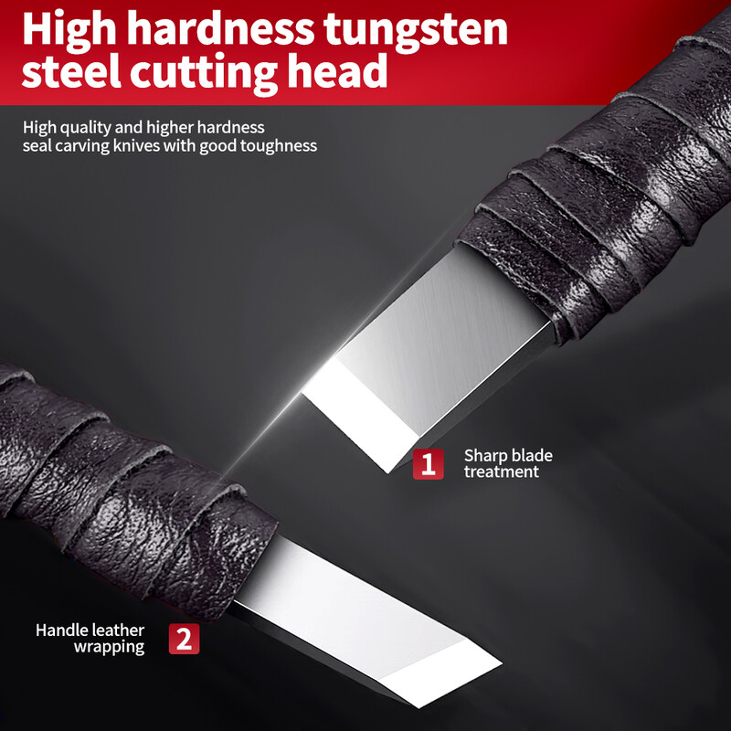 Profesionalus 10 vnt volframo plieno akmens drožybos rinkinys rankinių įrankių rinkinys kaltas medžio apdirbimo graviravimo pjovimo peilis akmens sandarinimui