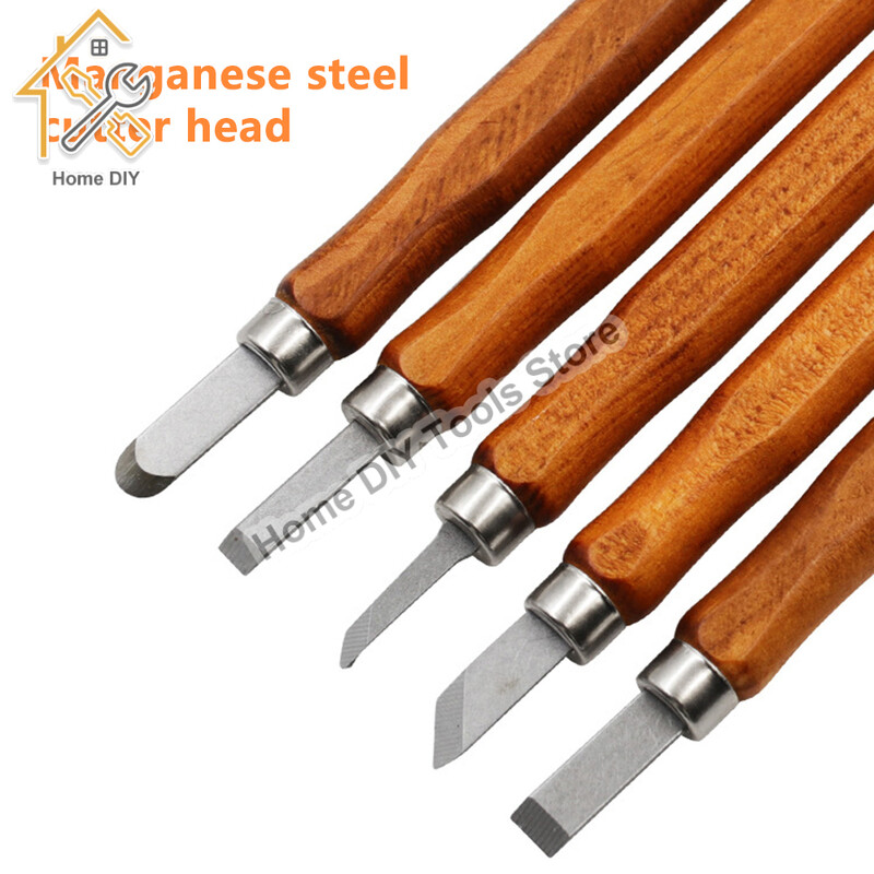12tk/komplekt Puidukäepide Puidunikerduspeitel skalpellitööriistade komplekt Lõikur Puidunikerdusnugade komplekt Käsitööriistade komplekt