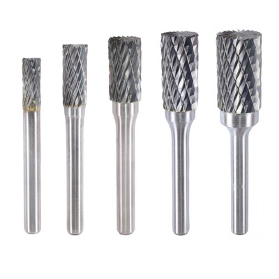 6–14 mm kietojo lydinio sukamoji dildė dvigubo griovelio volframo plieno šlifavimo galvutė 6 mm koto skersmens poliravimo drožybos įrangos įrankis