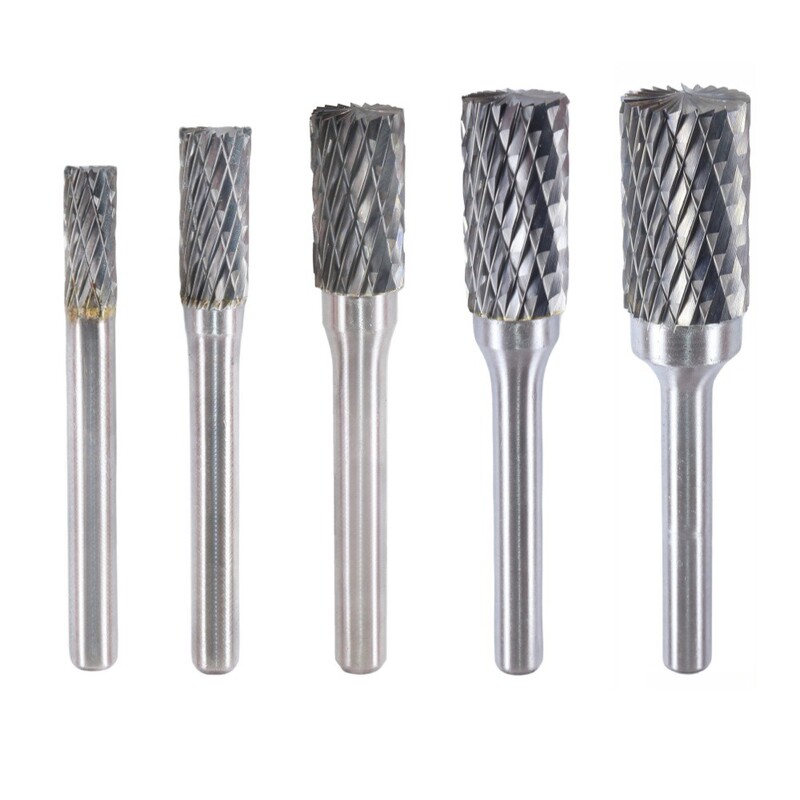 6–14 mm kietojo lydinio sukamoji dildė dvigubo griovelio volframo plieno šlifavimo galvutė 6 mm koto skersmens poliravimo drožybos įrangos įrankis