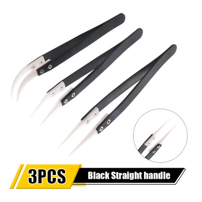 1/3 τεμ. Κεραμικό τσιμπιδάκι για συγκόλληση Κεραμικό τσιμπιδάκι από ανοξείδωτο ατσάλι με αντιστατικό αντίστροφο οξύ ανθεκτικό σε ηλεκτρόνια ακριβείας τσοκ