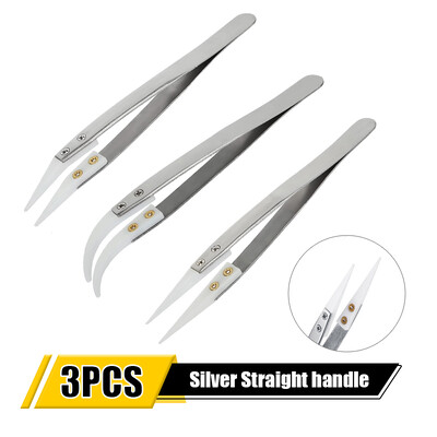 1/3 τεμ. Κεραμικό τσιμπιδάκι για συγκόλληση Κεραμικό τσιμπιδάκι από ανοξείδωτο ατσάλι με αντιστατικό αντίστροφο οξύ ανθεκτικό σε ηλεκτρόνια ακριβείας τσοκ