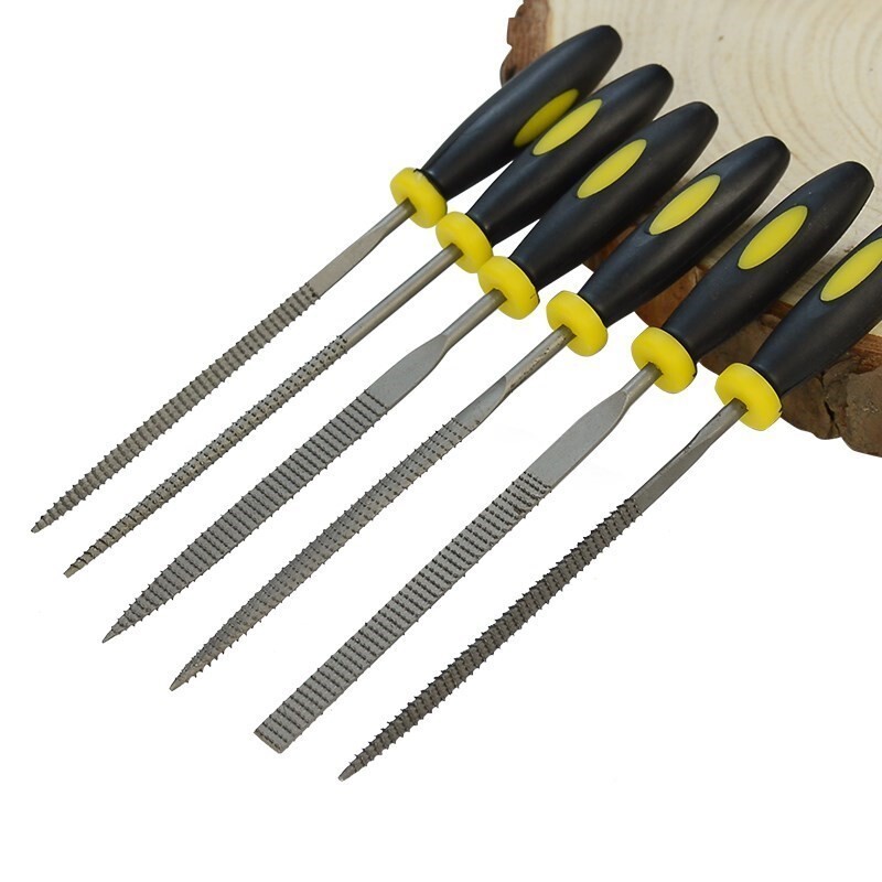 XCAN 6 tükki metallviil Rasp Teemantnõela viilikomplekt Ehete parandustööriist Puidu lihvimine Käsiviil Tööriistad 3x140 4x160 5x180mm