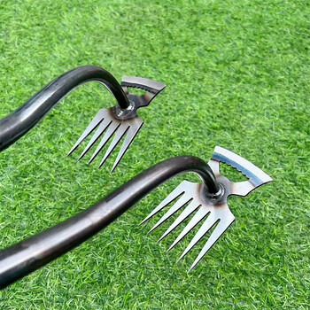 5/6/11 Tines Gardening Hand Weeder Tool Multifunctional Hand Weed Remover Rooting Weeding Tool for Yard Lawn Garden