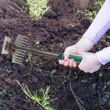 5/6/11 Tines Gardening Hand Weeder Tool Multifunctional Hand Weed Remover Rooting Weeding Tool for Yard Lawn Garden