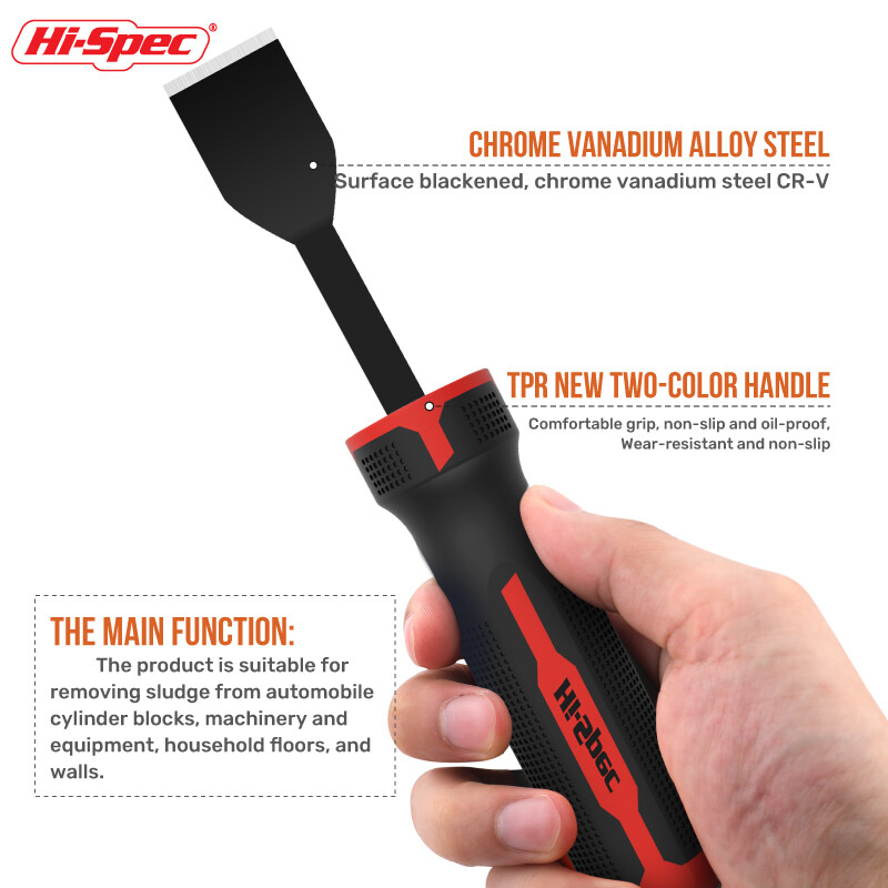 Hi-spec 1/4 tk silindri puhastustera Silindri labidas Puhastusvahendid Mootori silindrite puhastamiseks Süsinikterasest silindri tera