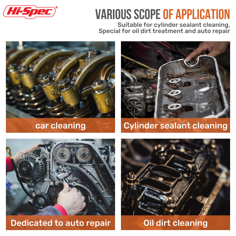 Hi-spec 1/4 tk silindri puhastustera Silindri labidas Puhastusvahendid Mootori silindrite puhastamiseks Süsinikterasest silindri tera
