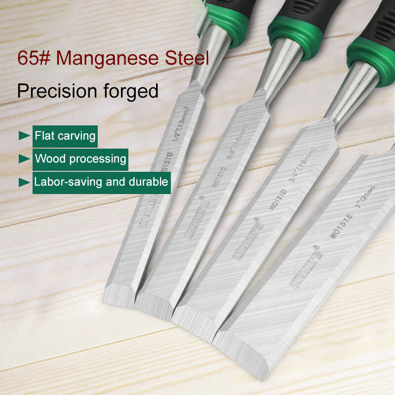 WYN`Si puidutöötlemispeitlid 65# mangaanterasest, kaldus servaga tera, pöögipuust käepidemetega puidunikerduspeitlid, käsitööriistad
