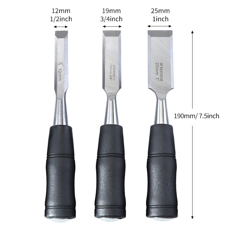 Dalta pentru lemn de 7,5 inchi din oțel carbon Mn65# Daltă cu capăt de ciocan și mâner anti-alunecare Instrumente de tâmplărie pentru prelucrarea lemnului