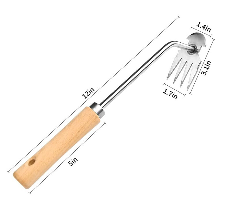 Novi alat za vađenje korova u vrtu od nehrđajućeg čelika Ručni ručni uređaj za plijevljenje za vađenje Uklanjanje korova u vrtu, dvorištu, farmi, višenamjensko uklanjanje korova