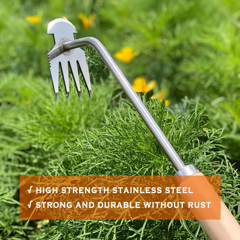 Novi alat za vađenje korova u vrtu od nehrđajućeg čelika Ručni ručni uređaj za plijevljenje za vađenje Uklanjanje korova u vrtu, dvorištu, farmi, višenamjensko uklanjanje korova