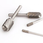 Karbiidist volframterasest lihvimispea 1 tk C-tüüpi kahe piluga silindriline kuulpea frees, puidutöötlemise metallist pöörlev viil